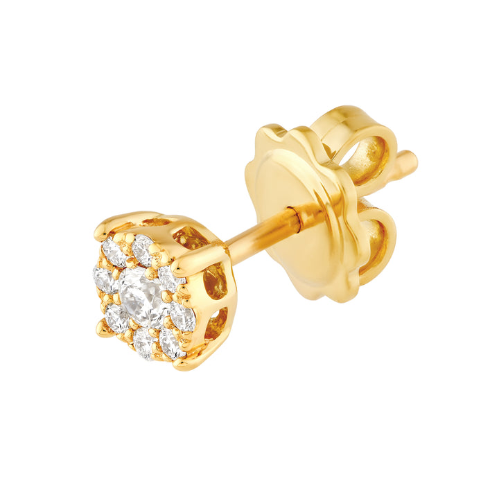 1/3tcw Diamond Cluster Stud Earrings