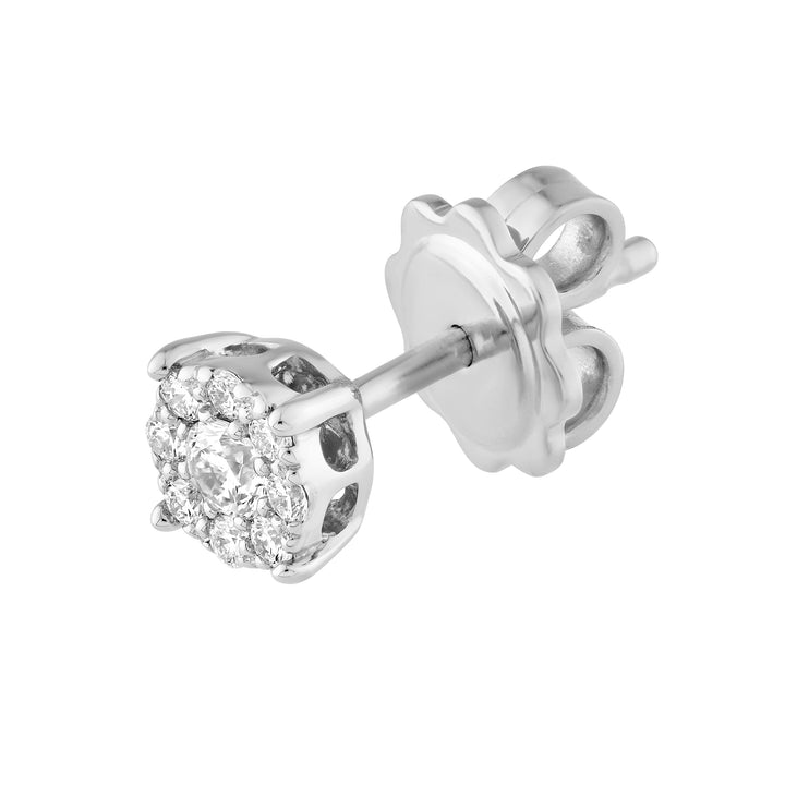 1/3tcw Diamond Cluster Stud Earrings