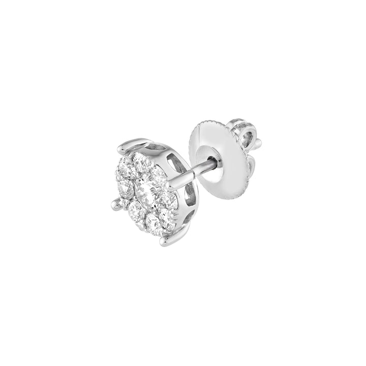 1.0tcw Diamond Cluster Stud Earrings