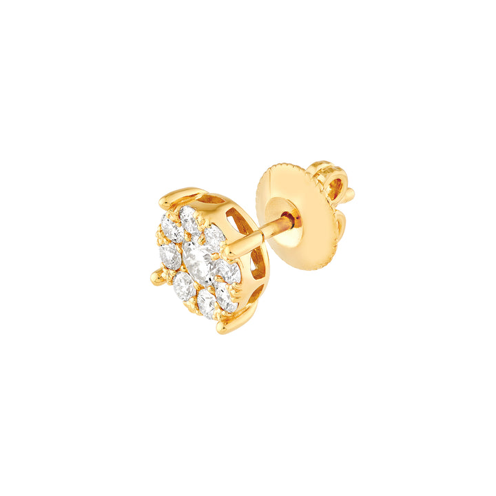 1.0tcw Diamond Cluster Stud Earrings