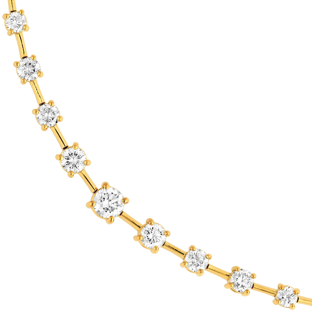 2-1/2tcw Diamond Ascending Stone Necklace