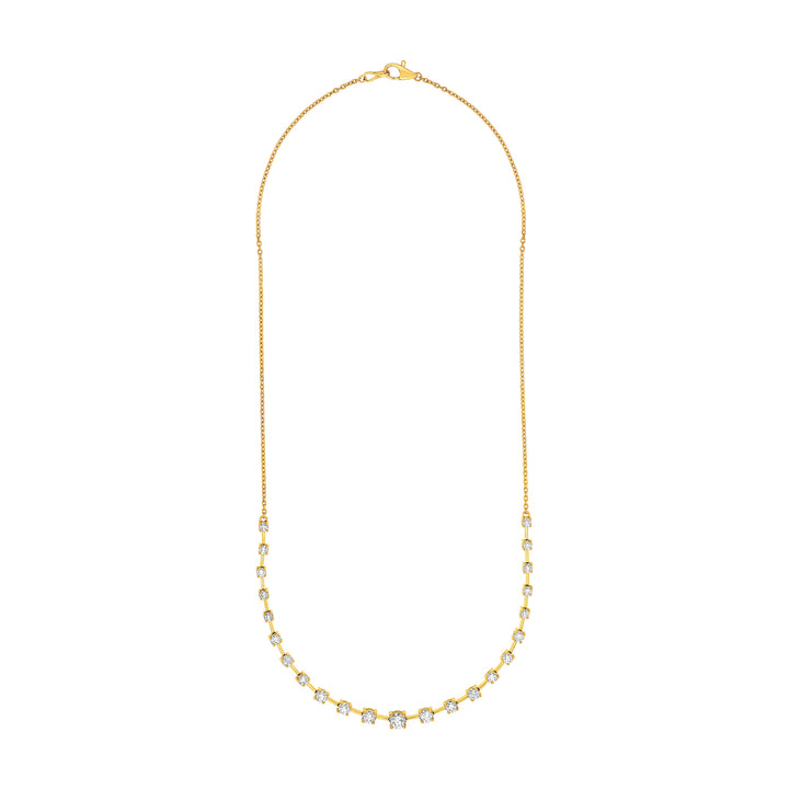 2-1/2tcw Diamond Ascending Stone Necklace