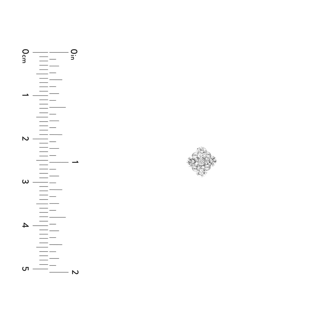 1/2tcw Diamond Flower Stud Earrings