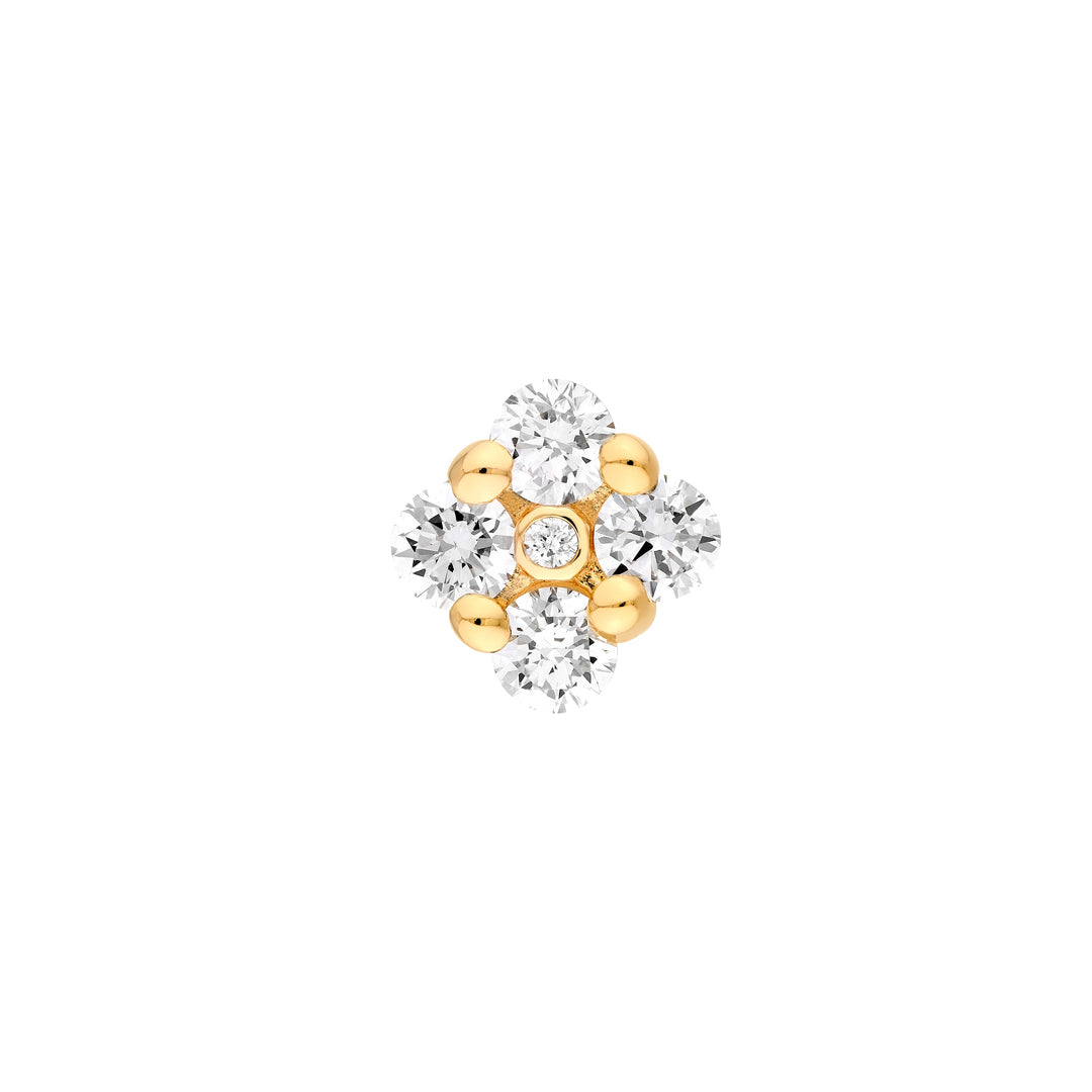 1/2tcw Diamond Flower Stud Earrings