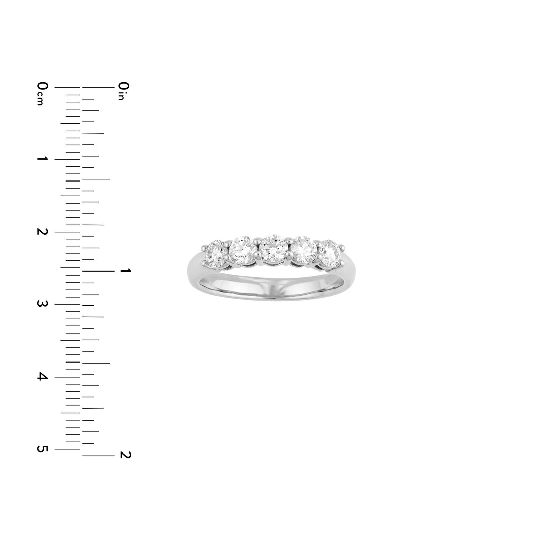 7/8tcw 5 Stone Diamond Ring