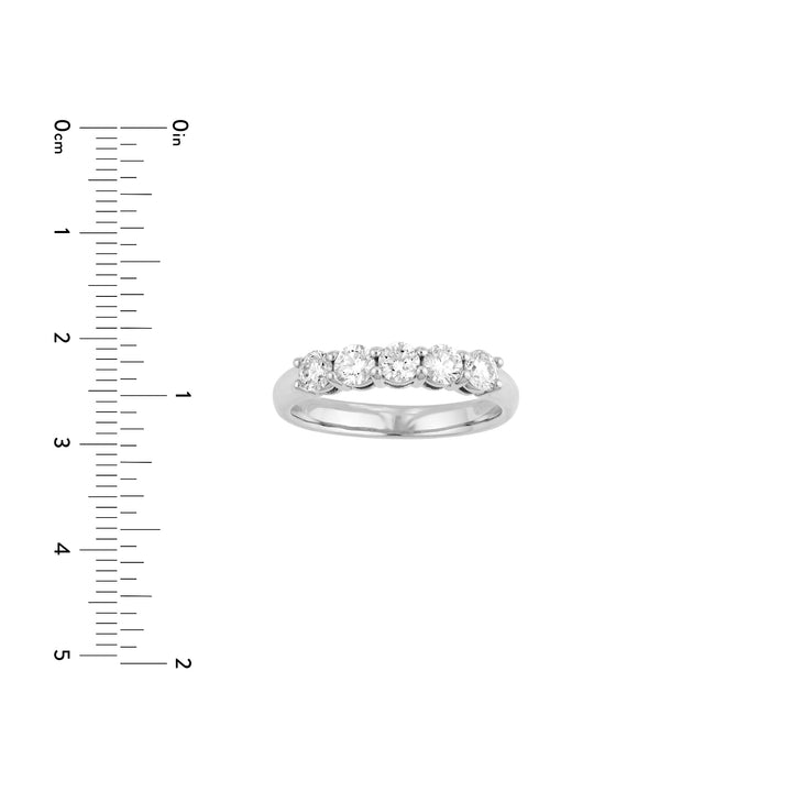7/8tcw 5 Stone Diamond Ring