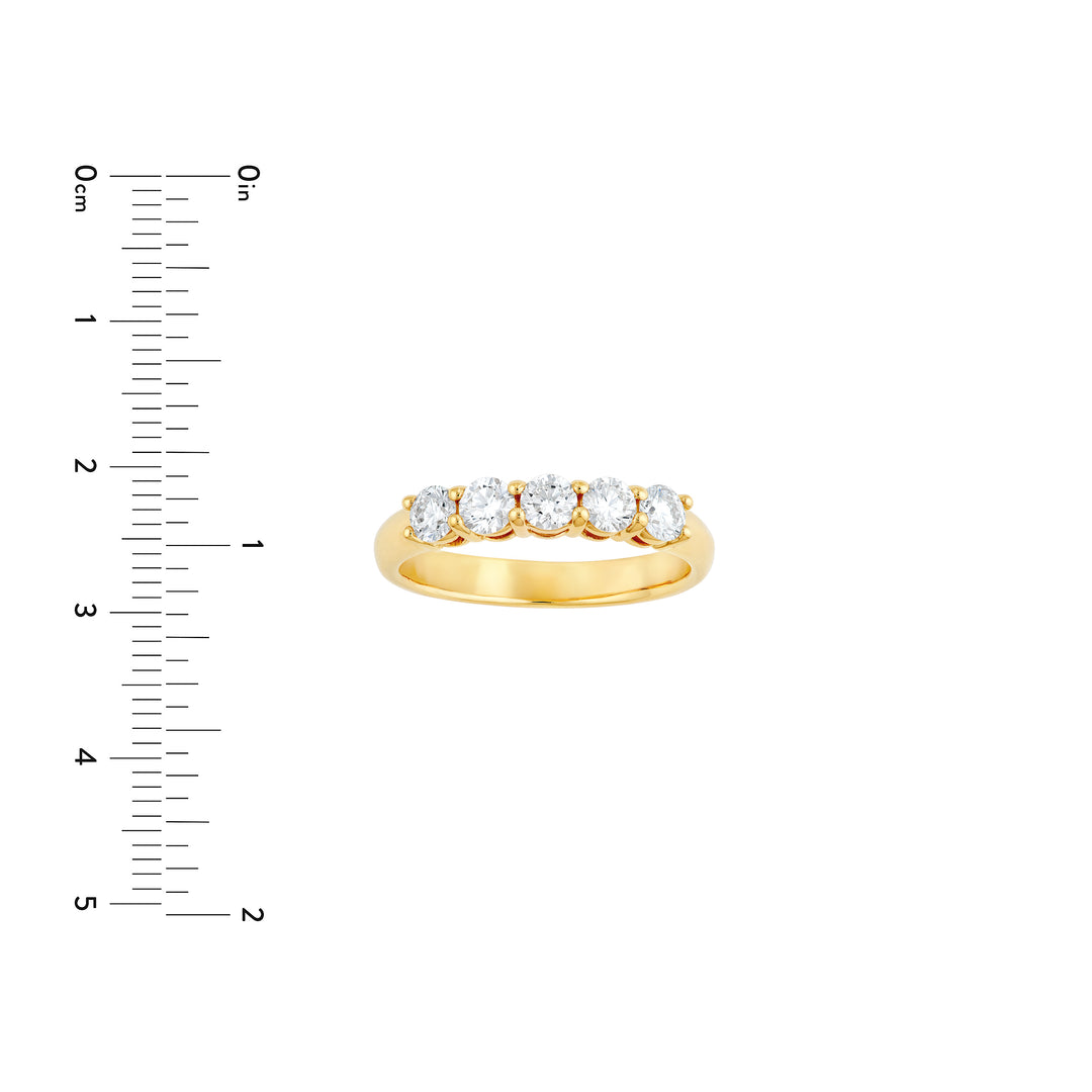 7/8tcw 5 Stone Diamond Ring