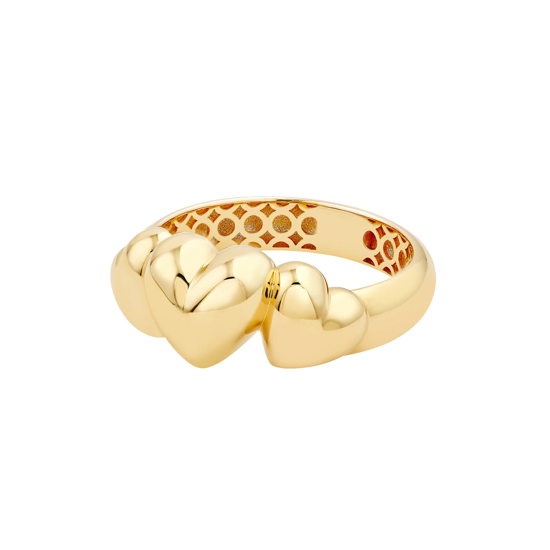 Triple Hearts Ring