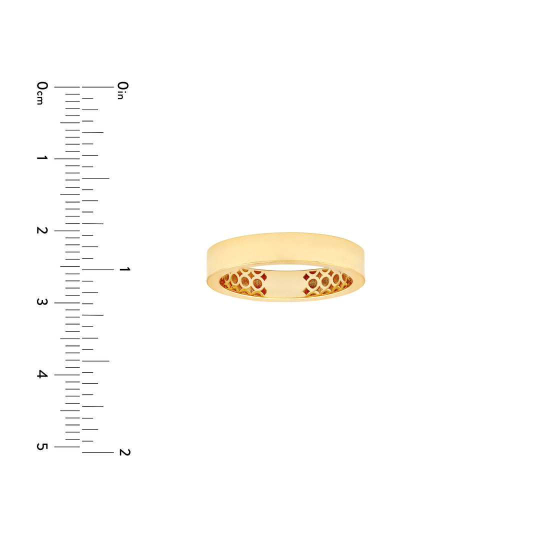 Polished Flat 4mm Band Ring