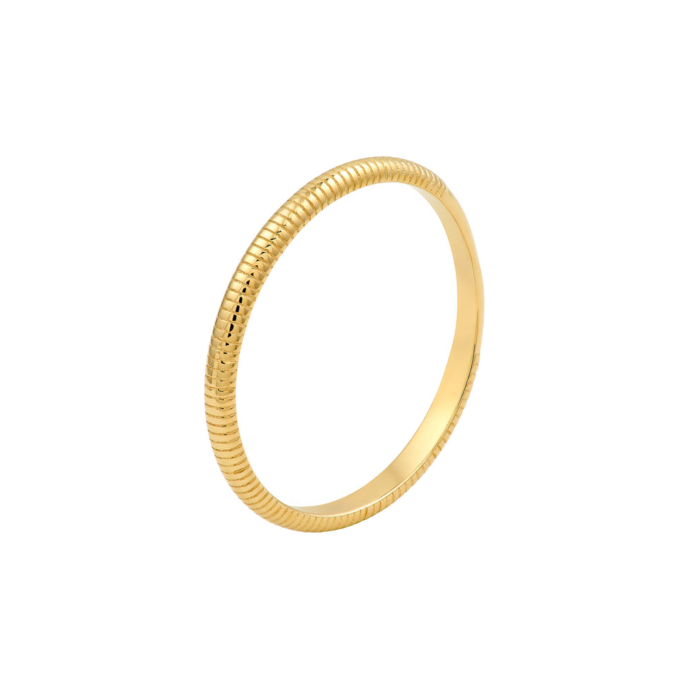Ribbed Band Ring
