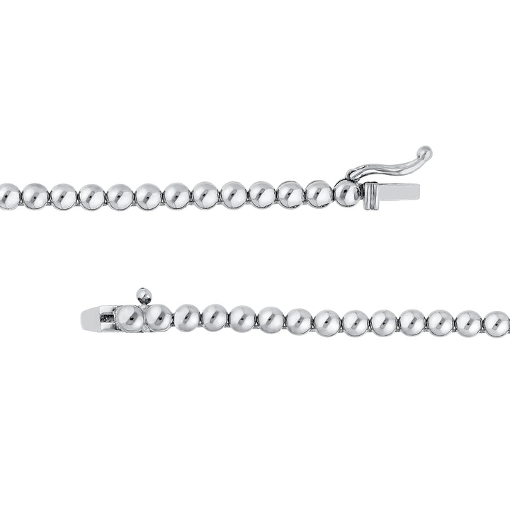Diamond Halfway Tennis Straight Necklace (7tcw)