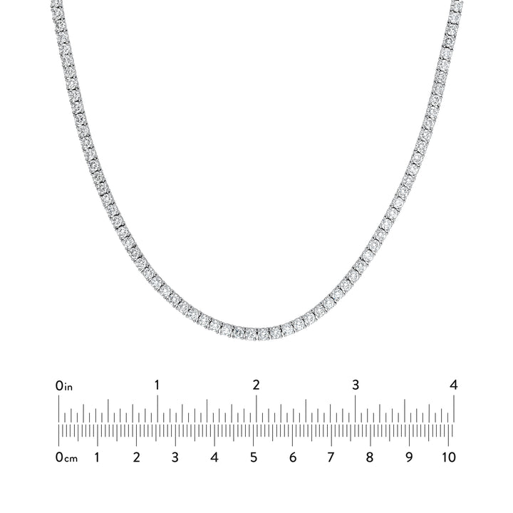Diamond Halfway Tennis Straight Necklace (7tcw)