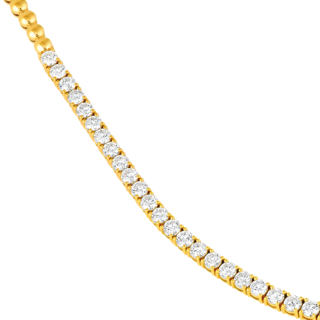 Diamond Halfway Tennis Straight Necklace (7tcw)