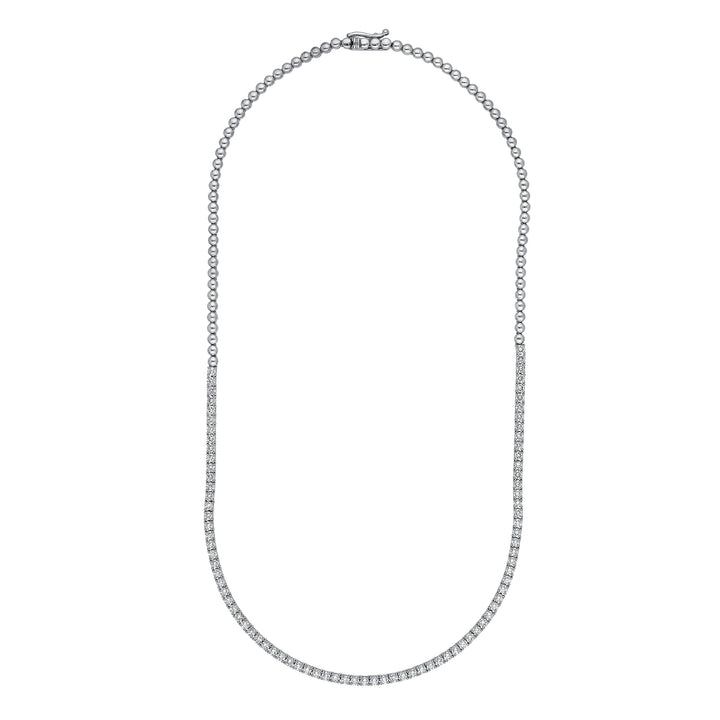 4-5/8tcw Diamond Halfway Tennis Necklace