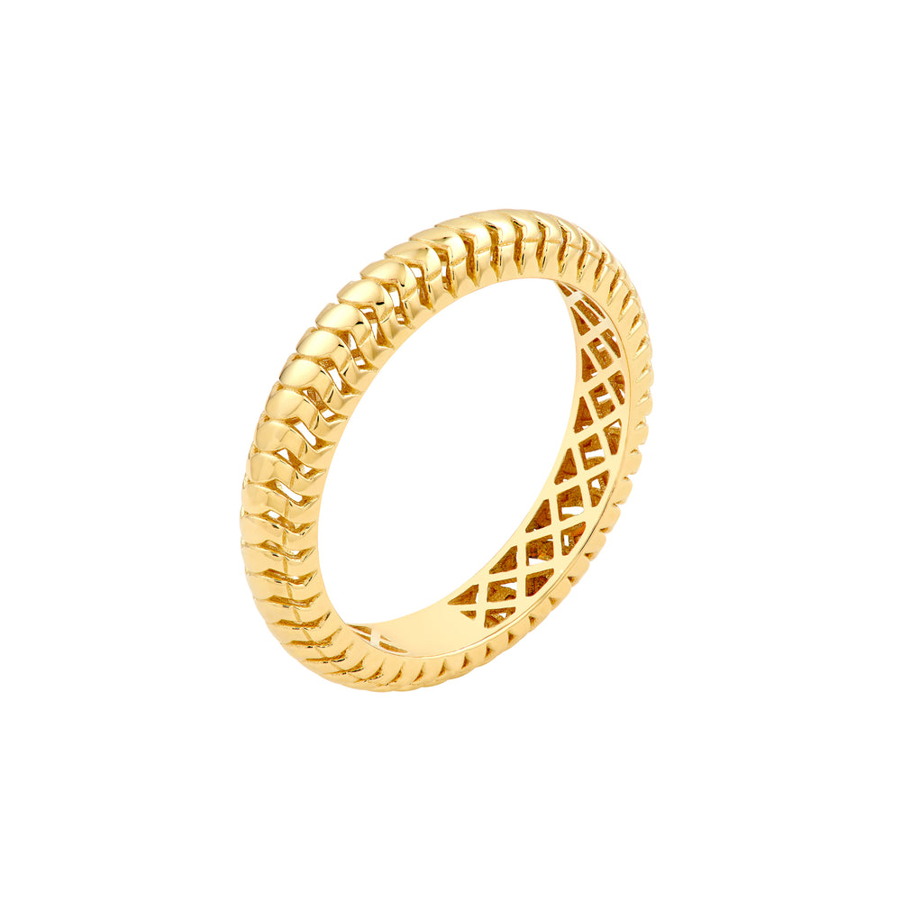Snake Textured Band Ring