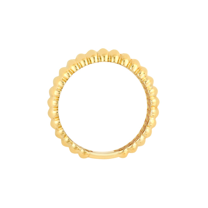 Ribbed Wide Band Ring