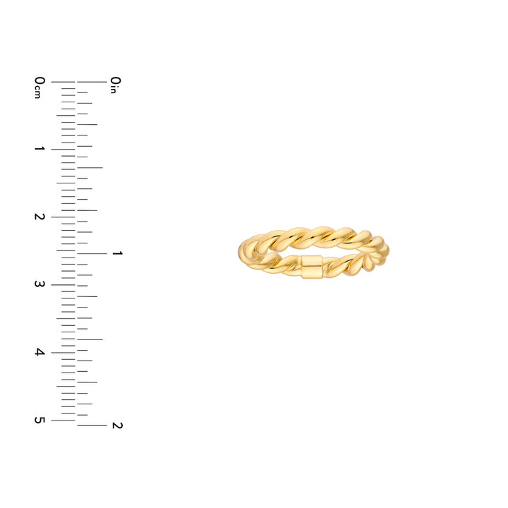 Double Twist Polished Tube Ring