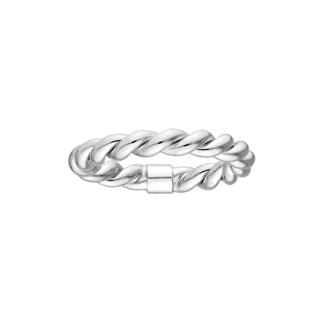 Double Twist Polished Tube Ring