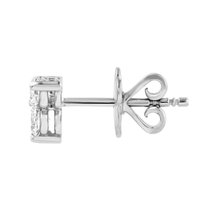 5/8tcw Diamond Trio Stud Earrings