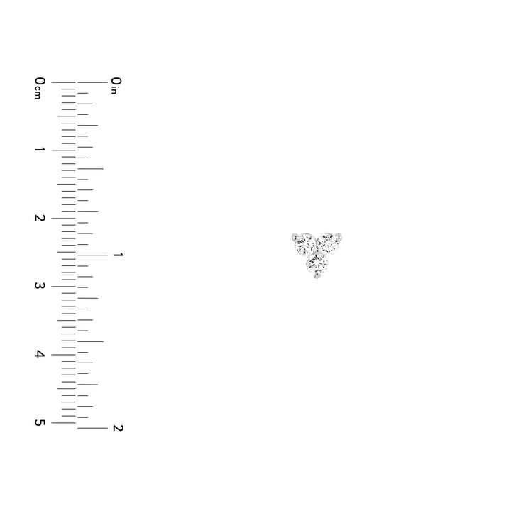 5/8tcw Diamond Trio Stud Earrings