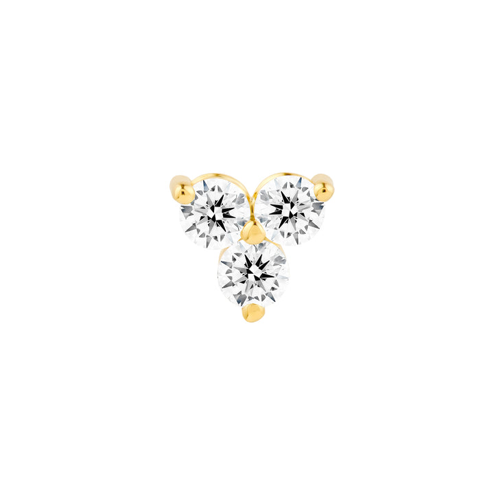5/8tcw Diamond Trio Stud Earrings