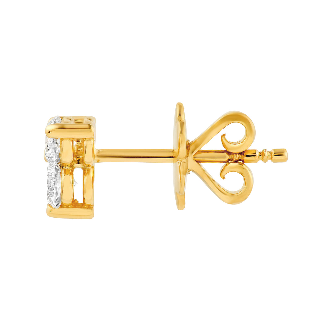 5/8tcw Diamond Trio Stud Earrings