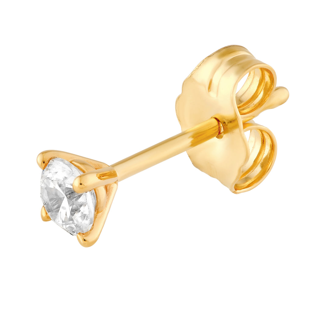 1/5tcw Round Diamond 4 Prong Stud Earrings