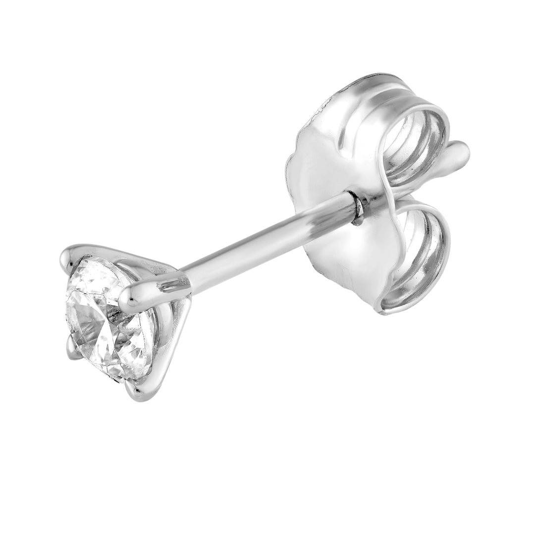 1/5tcw Round Diamond 4 Prong Stud Earrings