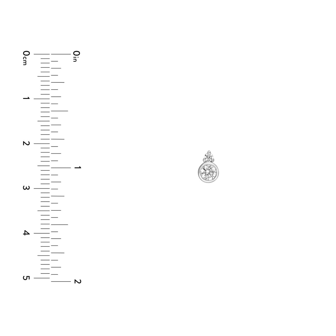 3/8tcw Round Bezel Diamond Earrings