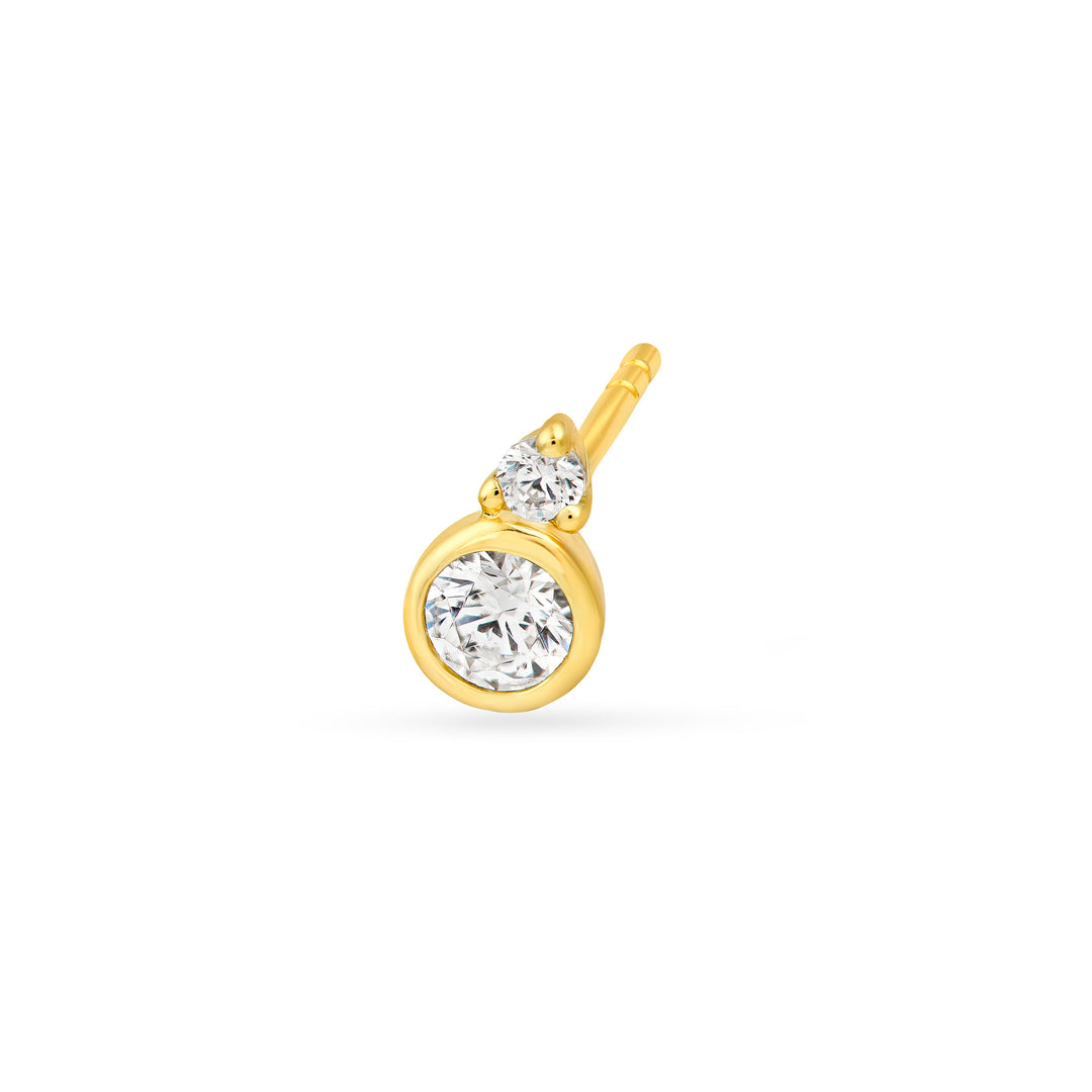 3/8tcw Round Bezel Diamond Earrings