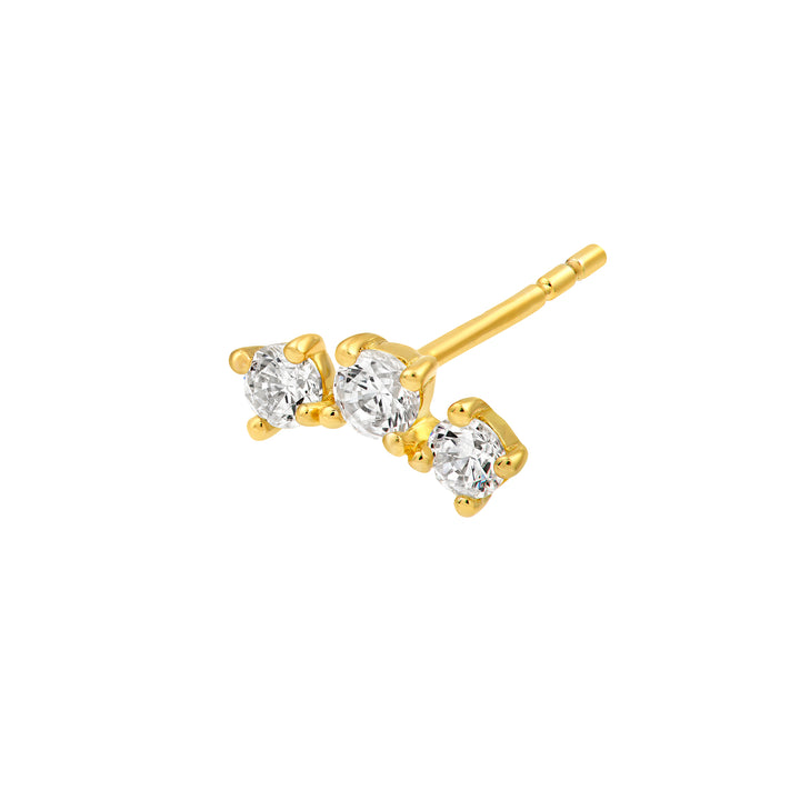 1/2tcw Diamond Trio Stud Earrings