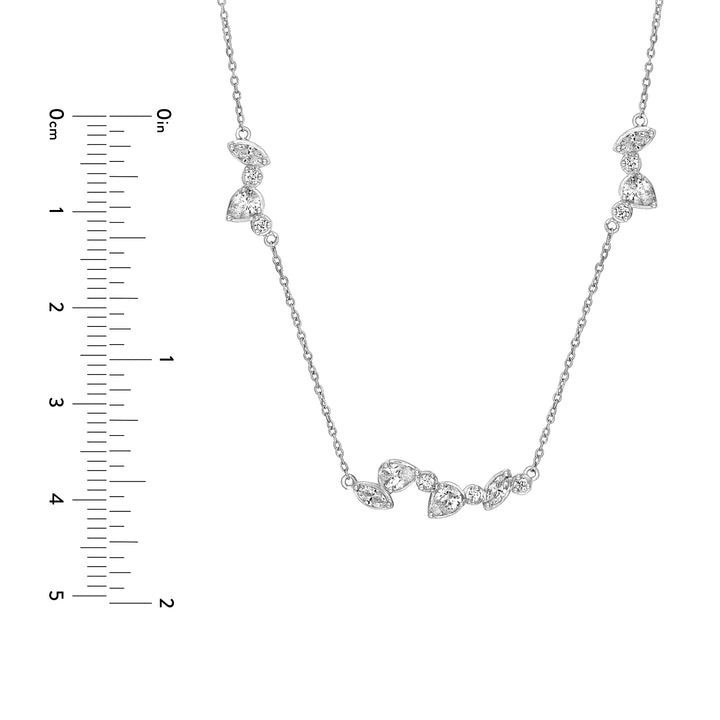 1-3/8tcw Multi Stone Diamond Cluster Necklace