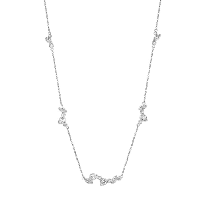1-3/8tcw Multi Stone Diamond Cluster Necklace