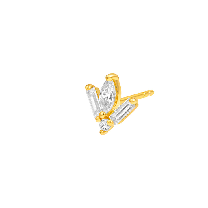 7/8tcw Multi-Cut Diamond Stud Earrings
