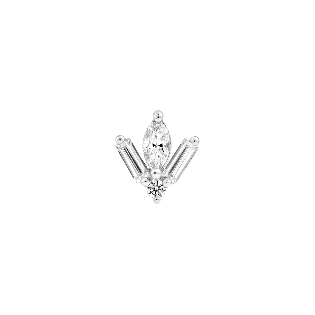 7/8tcw Multi-Cut Diamond Stud Earrings