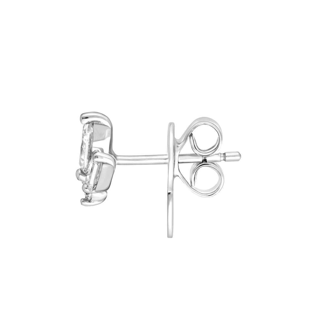 7/8tcw Multi-Cut Diamond Stud Earrings