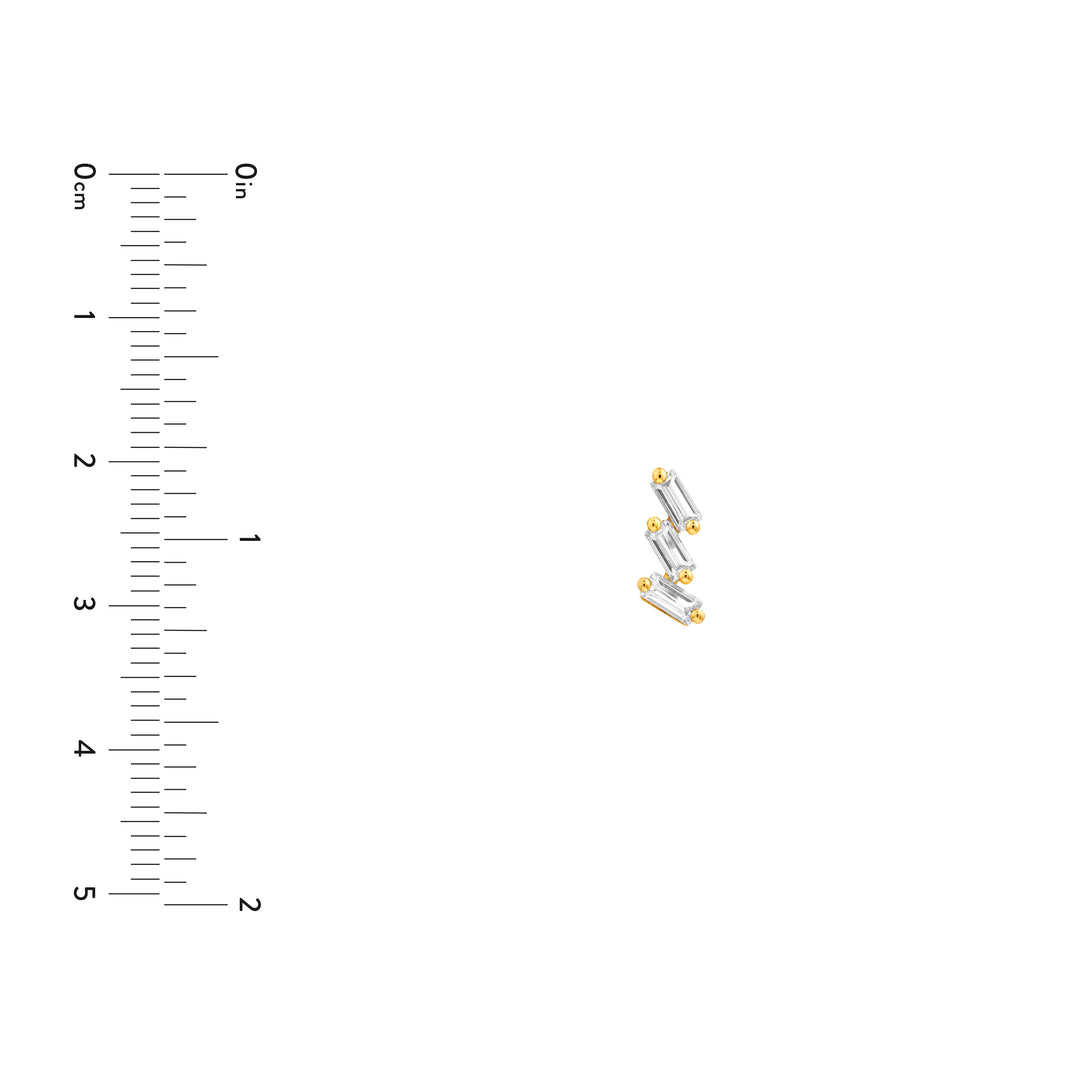 7/8tcw Diamond Helix Earrings