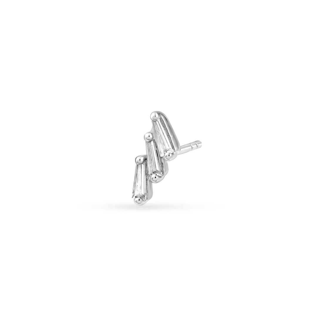 7/8tcw Diamond Stacked Earrings