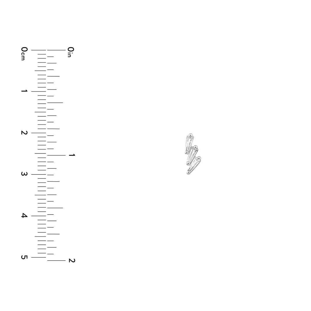 7/8tcw Diamond Stacked Earrings