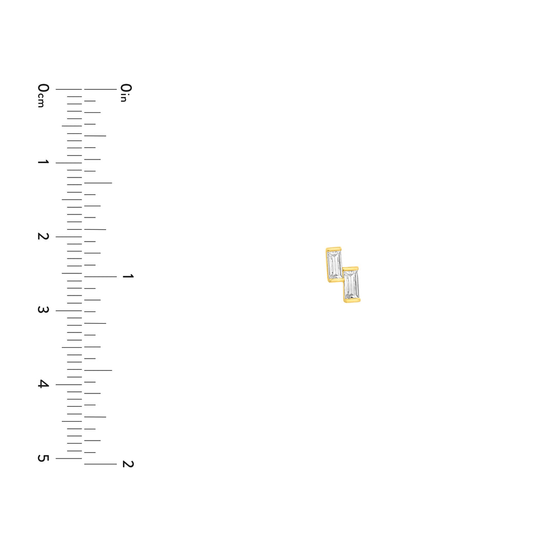 1/2tcw Baguette Diamond Stud Earrings