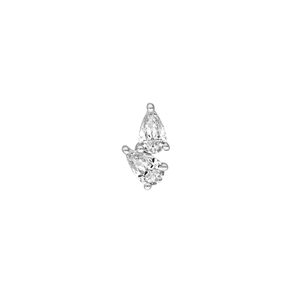 1tcw Diamond Pear Stud Earrings