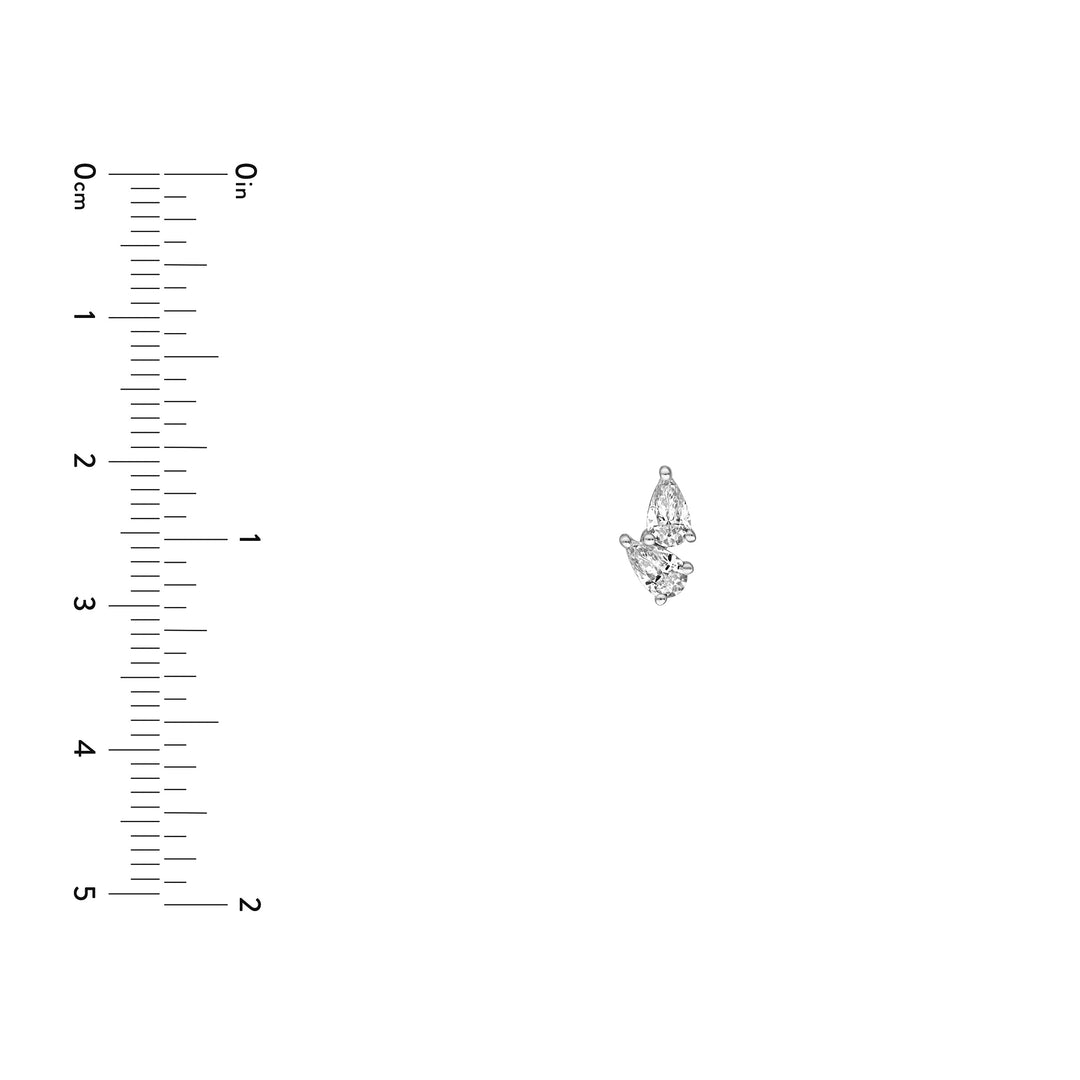 1tcw Diamond Pear Stud Earrings