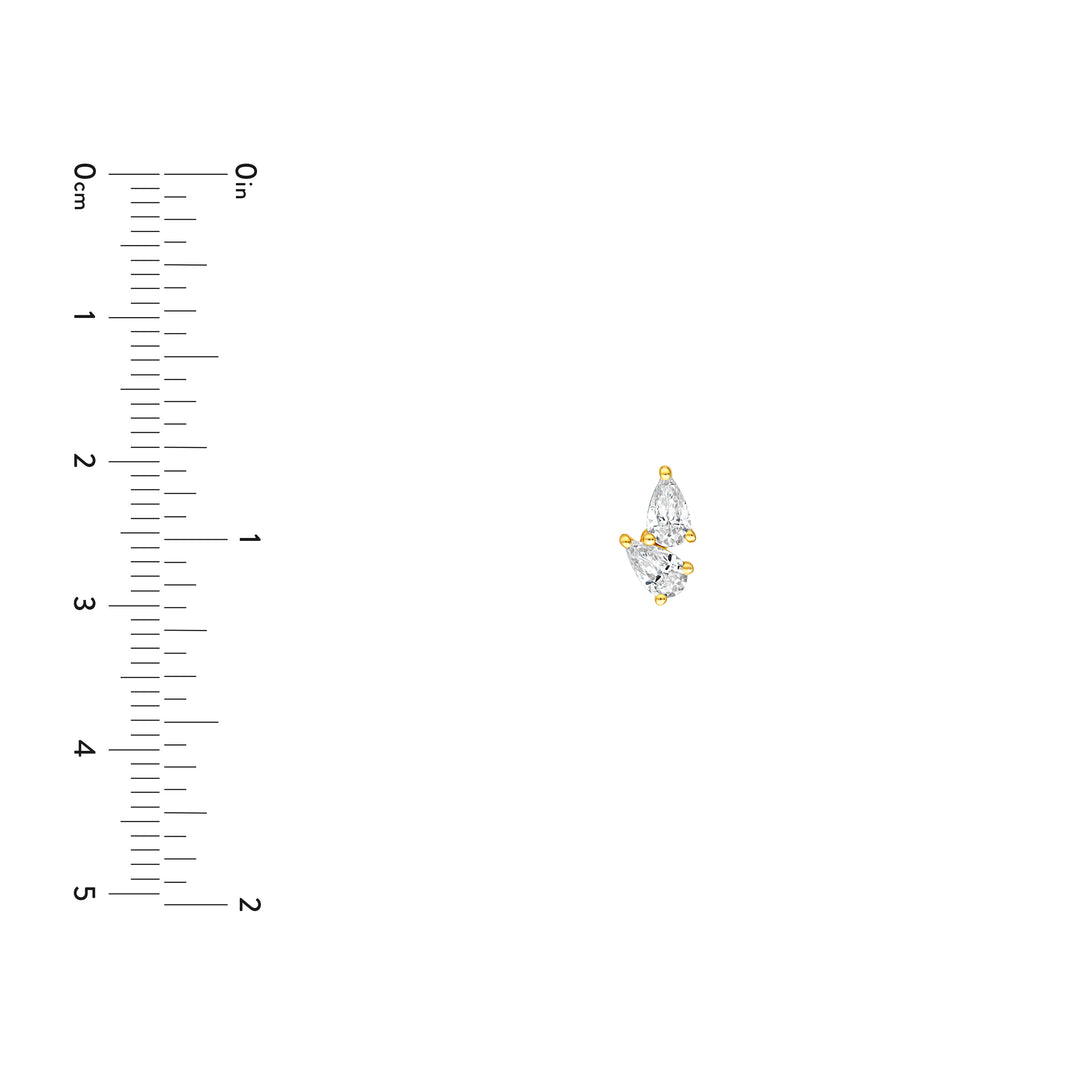 1tcw Diamond Pear Stud Earrings