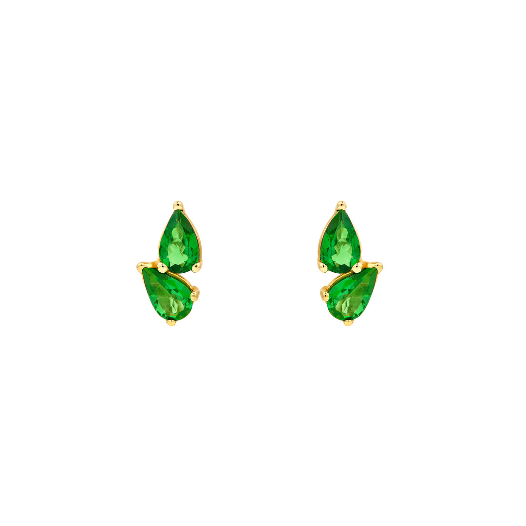 3/4tcw Pear Tsavorite Stud Earrings