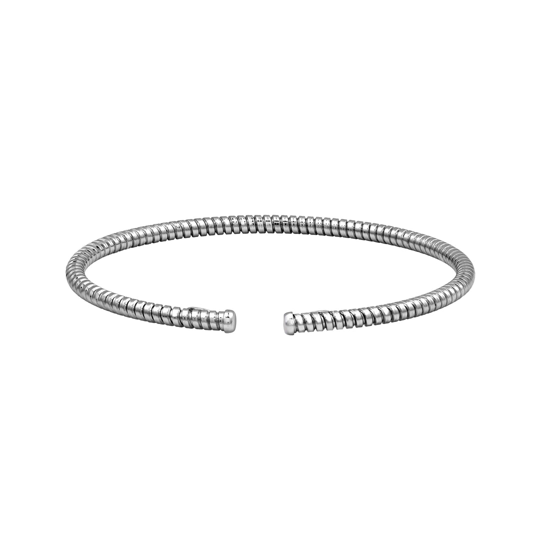 3mm Sterling Silver Tubogas Open Round Bangle
