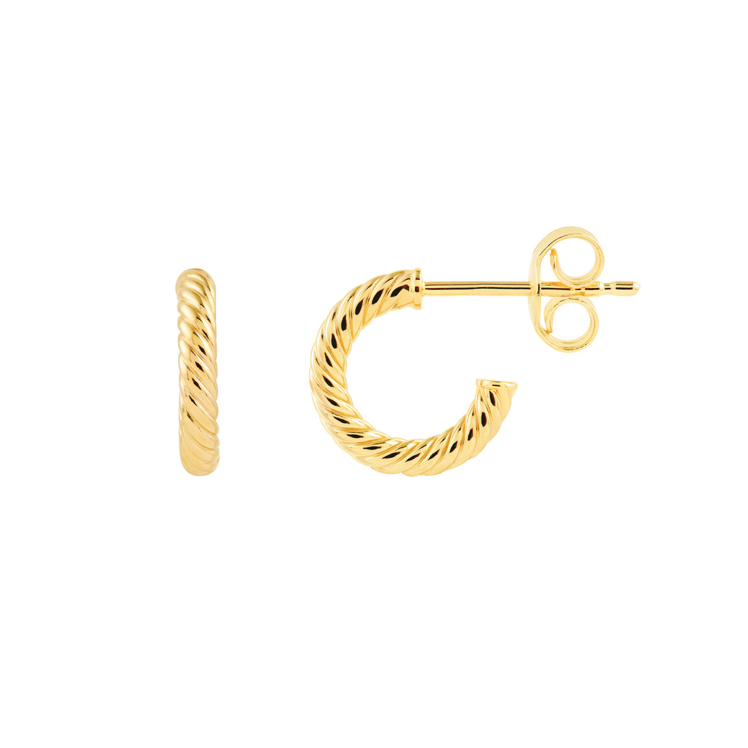 Twisted Open Round Hoop Earrings