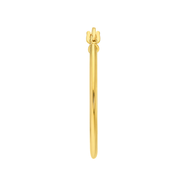20mm Knife Edge Oval Hoop Earrings