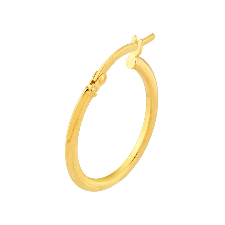 20mm Knife Edge Oval Hoop Earrings