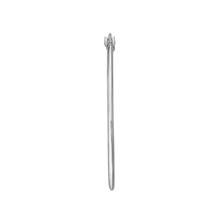 30x20mm Knife Edge Tube Oval Hoop Earrings