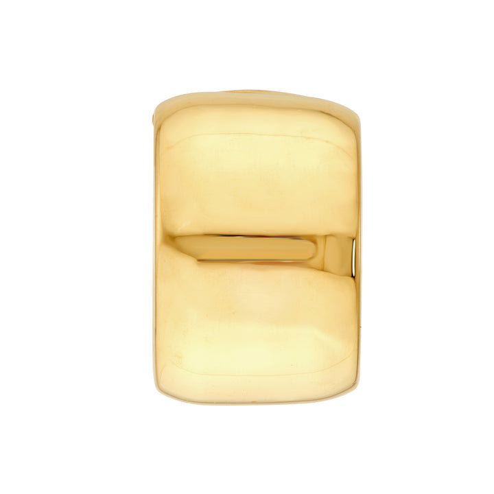 8mm Flat Tube Round Open Hoop Earrings
